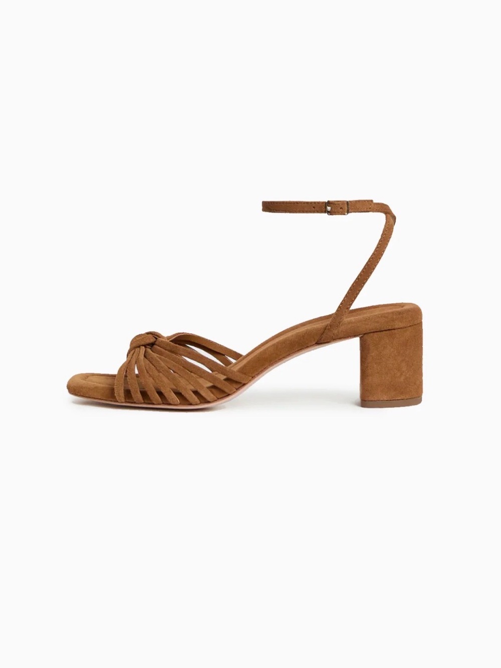 LOEFFLER RANDALL Olivia Leather Knot Block Mid-Heel Sandals